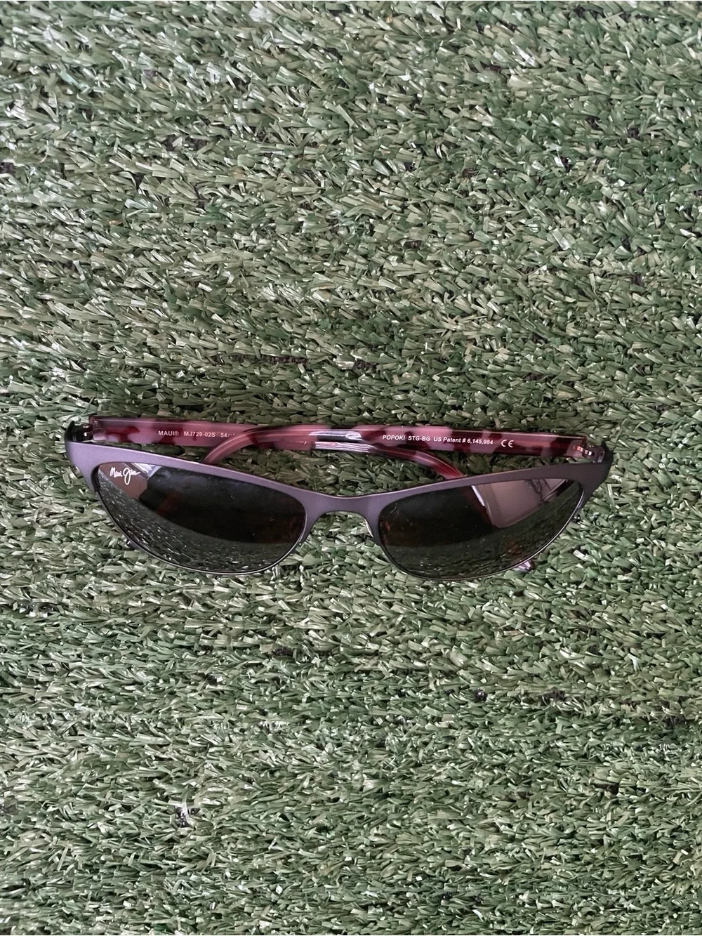 Maui Jim Popoki MJ729-02S Purple Tortoise Polarized Sunglasses 54-18-135 Italy